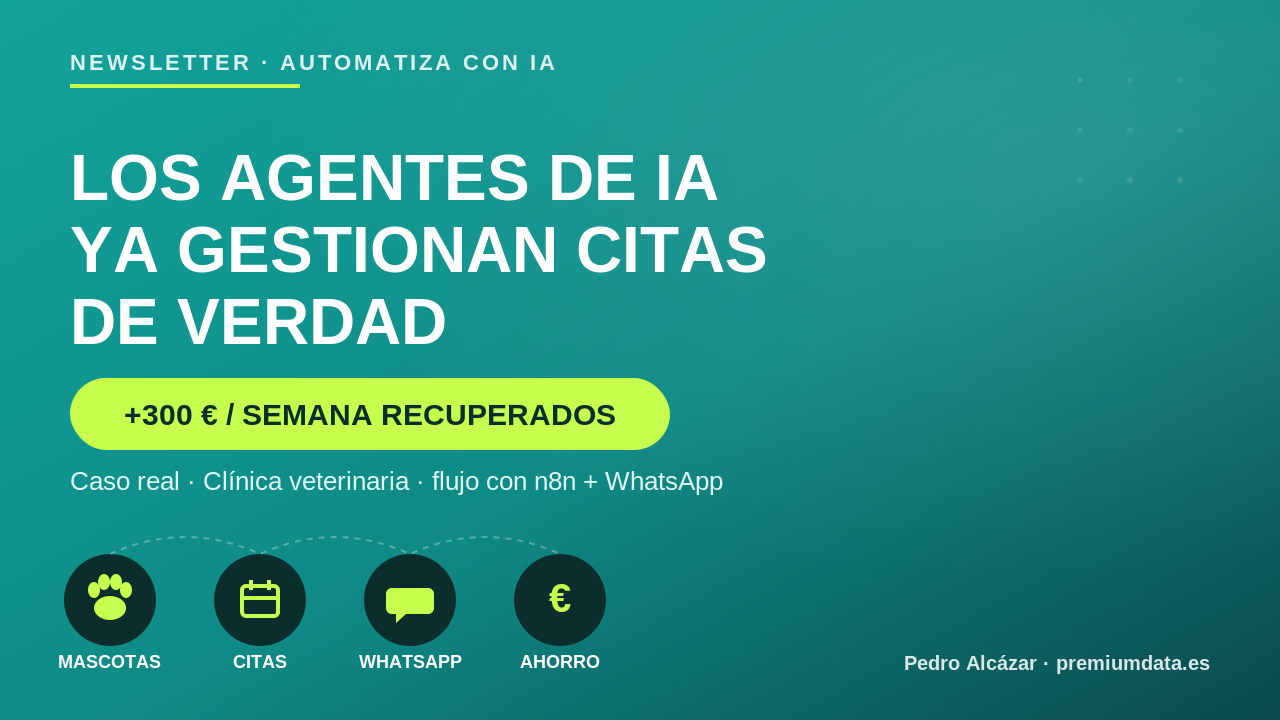 Ilustración de un flujo de automatización para gestionar citas canceladas en una clínica veterinaria